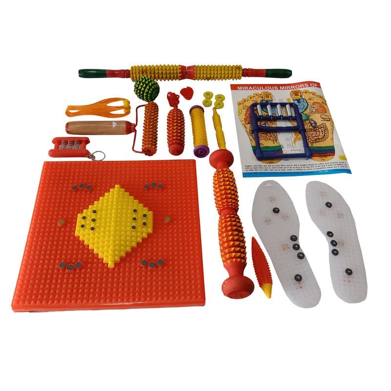 Yash Wooden Foot Roller, Ball Massager point Kerela Roller For Pain Stress Health Benefits Acupressure Kit (16 in 1 ) (B0B8H2SYTH) Amazon Price History, Amazon Price Tracker