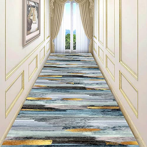 Tapis de couloir bleu clair pour décoration de maison moderne - 5