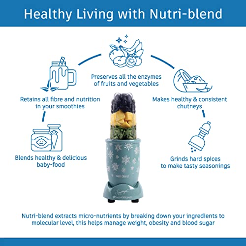 Wonderchef-Nutri-Blend-Snowflakes-22000-Rpm-2-Unbreakable-Jars-400-W-2-Years-Warranty-Online-Recipe-Book-By-Chef-Sanjeev-Kapoor-Blue - mixer grinder