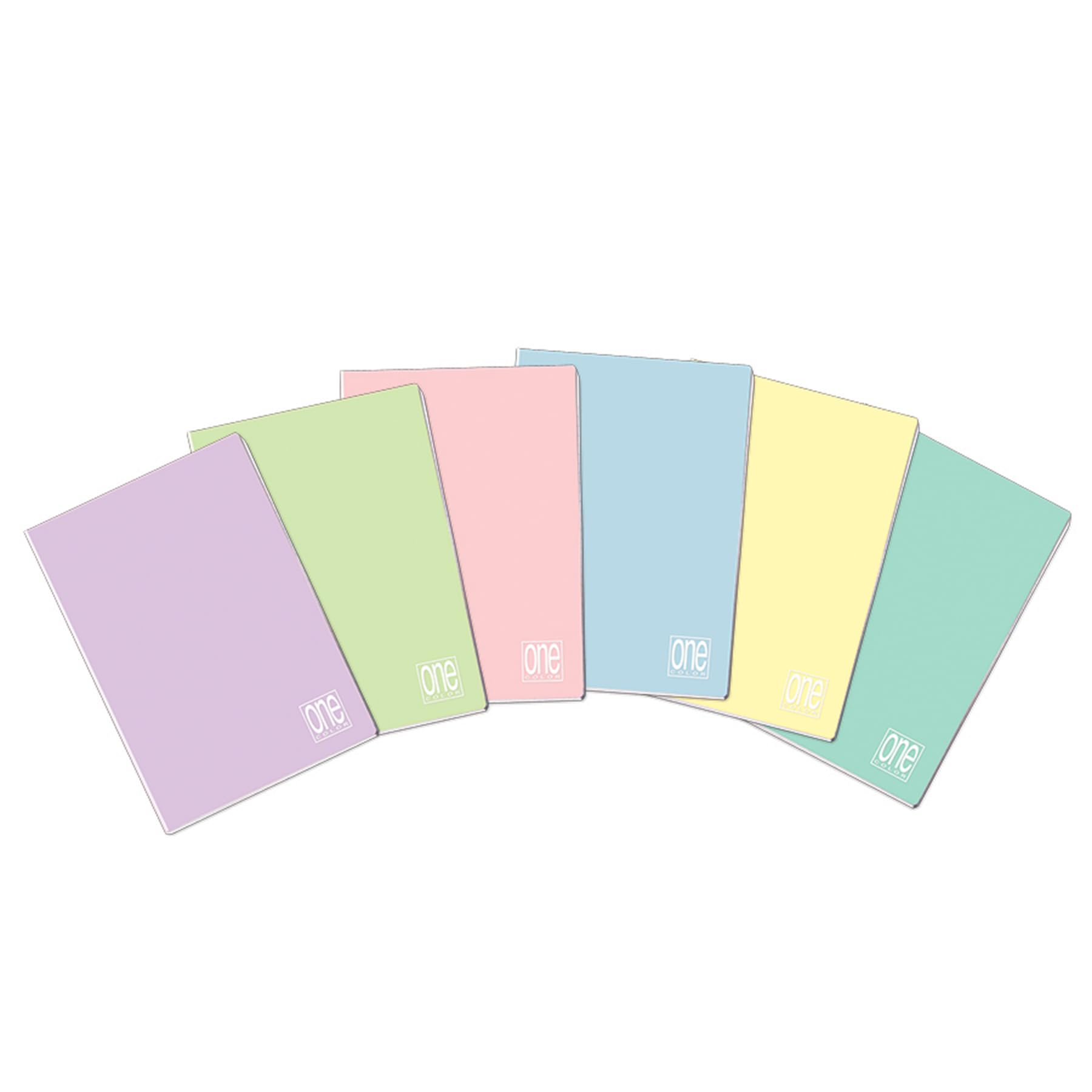 Blasetti - 10 Maxi Notebooks One Colour Pastel with Jolly Page - 5M Squares
