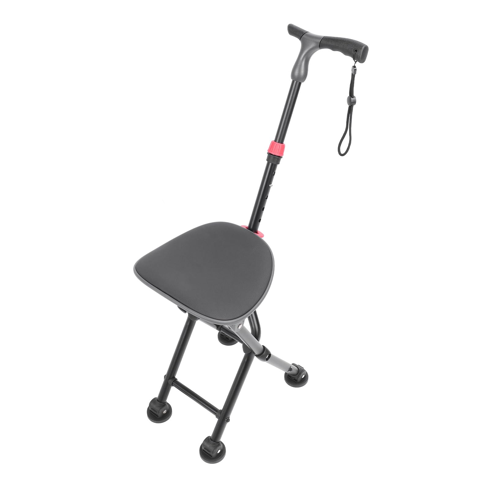 Bastón para Caminar, Silla de Caña Plegable Liviana para Senderismo, con de Soporte Estable, sin Deslizamiento
