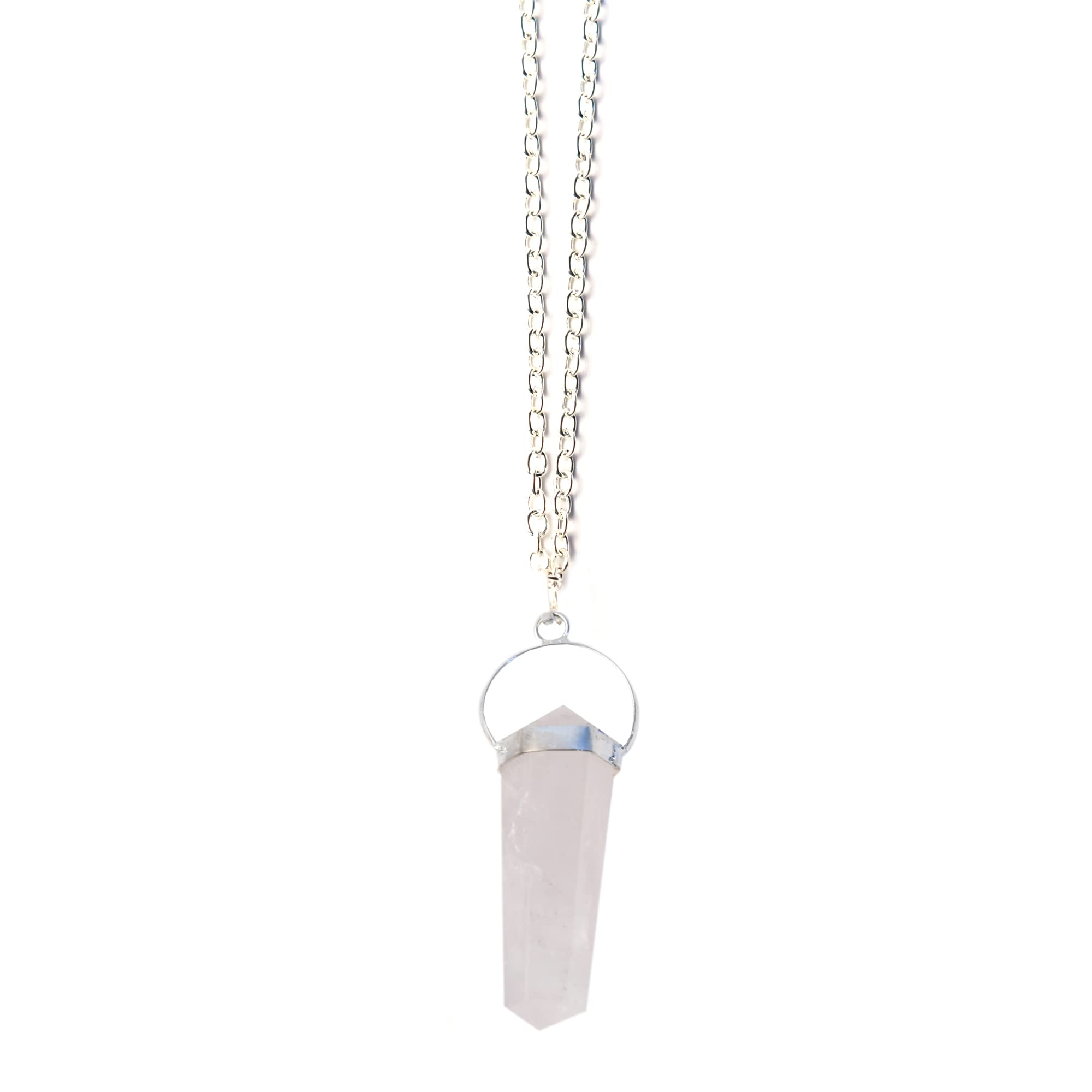 Crystal Pendants natural hexagonal and Heart Shaped crystal quartz/real crystal necklace pendants for jewelry making healing stone pendant