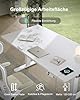 Devoko 160 x 80 cm Escritorio Elevable Eléctrico de Carga USB C, Escritorio Ajustable en Altura con Tablero, 3 Función de Memoria y Anticolisión, Regulable en Altura 72-118cm,Blanco #5