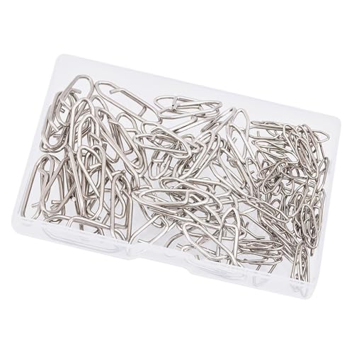 100pcsがすぐに釣りクリップフックピンスナップスイベルイージーフックルアーコネクタイージーフック