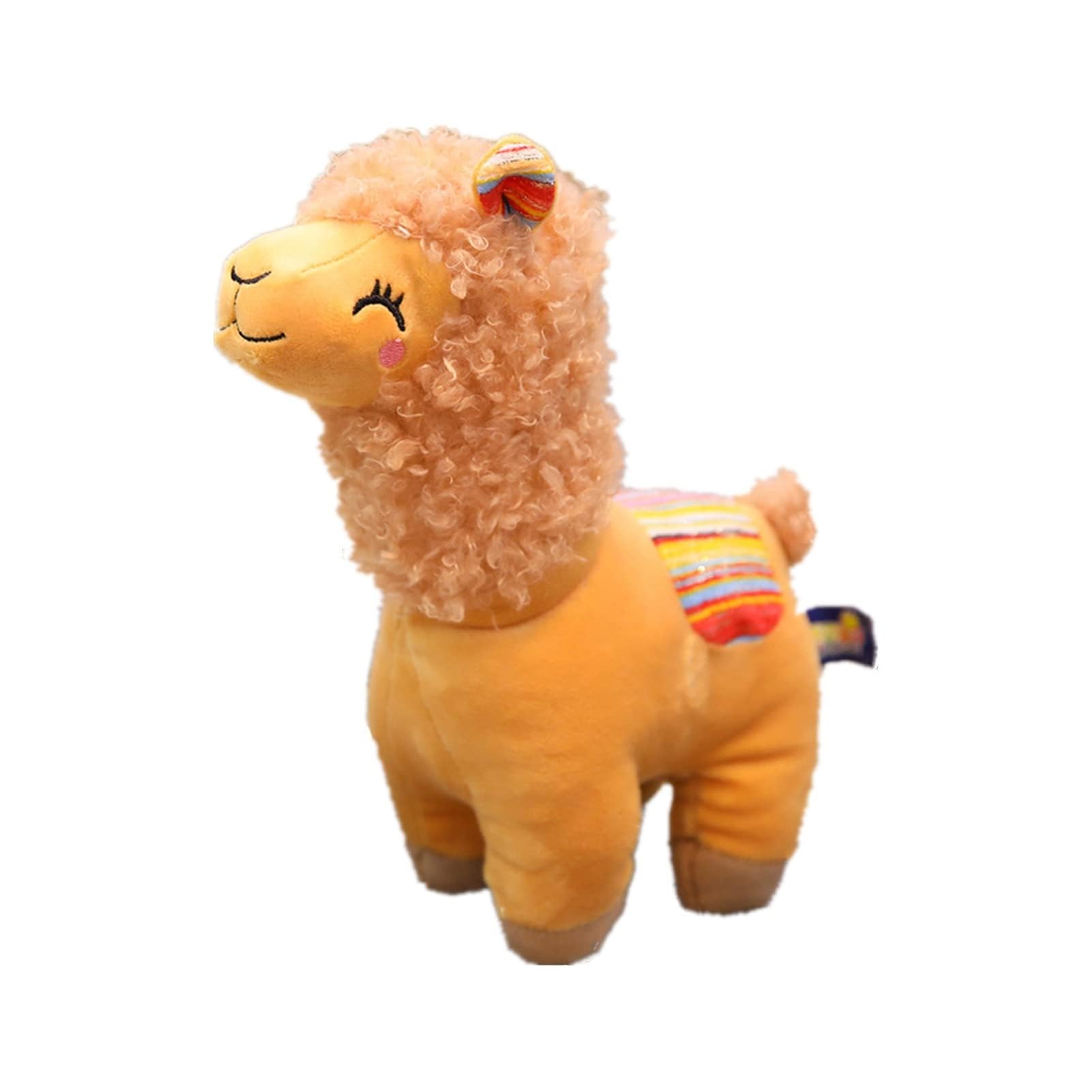 Alpaca Plush Toy,Llama Stuffed Animal Doll Plushie Hug Pillow Soft Fluffy Cushion Plush Stuffed Alpaca Doll Toys Gift for Birthday Girls and Lovers (Brown)