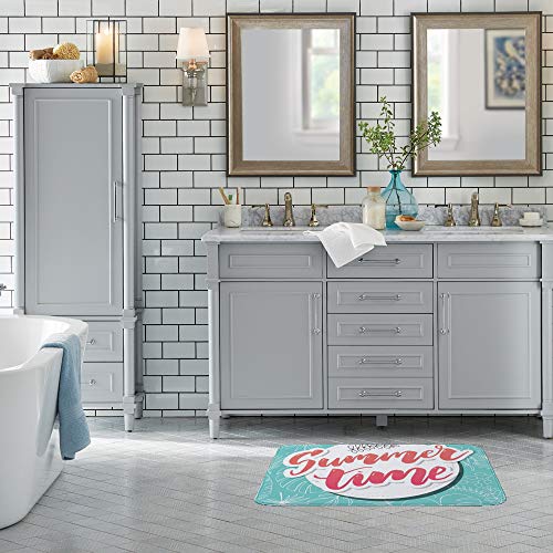 Tapis de bain d'été coloré CHEHONG en polaire de corail douce pour cuisine 80x50 cm