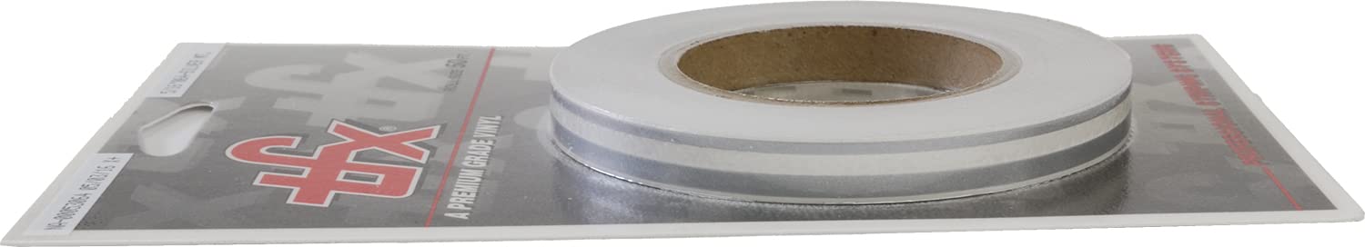 Universal TFX 00053064 - Auto Customizing Dual Pinstripe - 5/16" x 50' (1/8” Stripe, 1/8" Gap, Then 1/16” Stripe) - 064-Silver Metallic