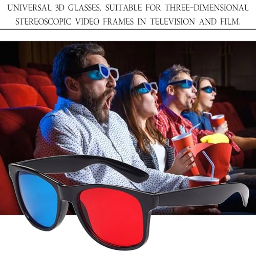 2 Stücke 3D Brille,3D Brillen,3D Brille Für Fernseher,3D Brille Rot Blau,3D-Anaglyphenbrille,Rot Blau Brille,Für Filme,Pc-Spiele,Lichtshows,Heimkinos,Urlaubspartys
