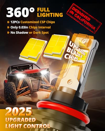 Image of Auxbeam 9007 HB5 Fog Light, F22 Series 24000LM 9007 Powersport Light for Off-Road Use or Fog Light-2 Pack