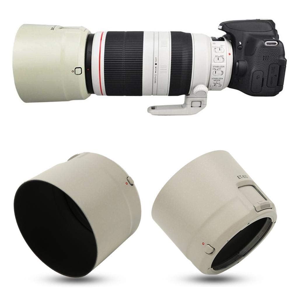 Paraluce per Fotocamera ET-83D Paraluce in plastica Bianca per EF 100-400mm f/4.5-5.6L IS II USM Evita la foschia Durante Il Flash in controluce o la Fotografia Notturna
