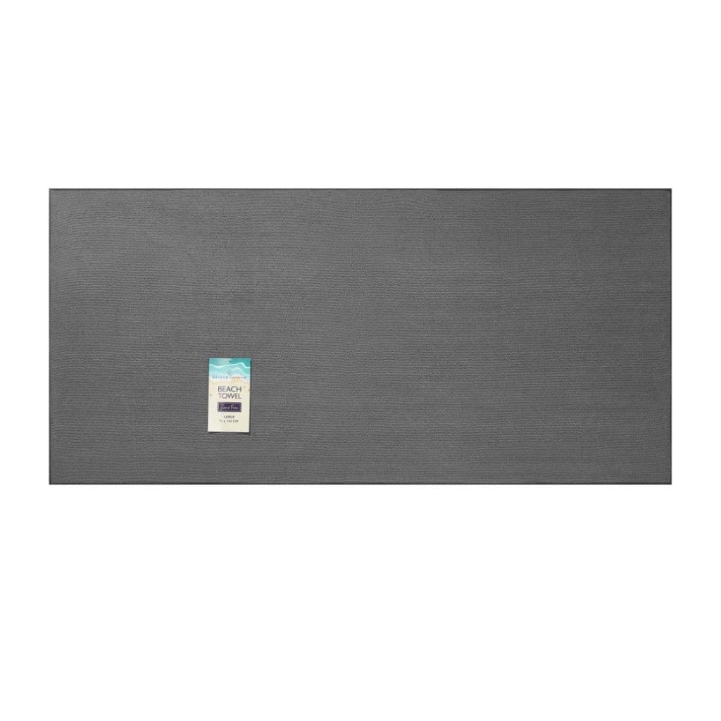 Bedding Home Large Microfibre Beach Towel | Lightweight Sand Free Quick Dry Towels for Adults | Fast Drying Grey Extra Large Jumbo Beach Towels | 71x152cm (Grey Towel)