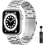 HEKAI Armband Kompatibel mit Apple Watch Armband 45mm 42mm 38mm 40mm 41mm 44mm Metall, Verstellbare...