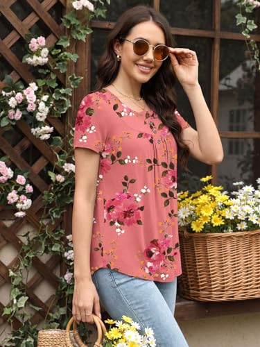 Image of Womens Summer Pajama Sets 2 Piece Short Sleeve Top and Capri Pants Plus Size Ladies Lounge Pjs Sets with Pockets
