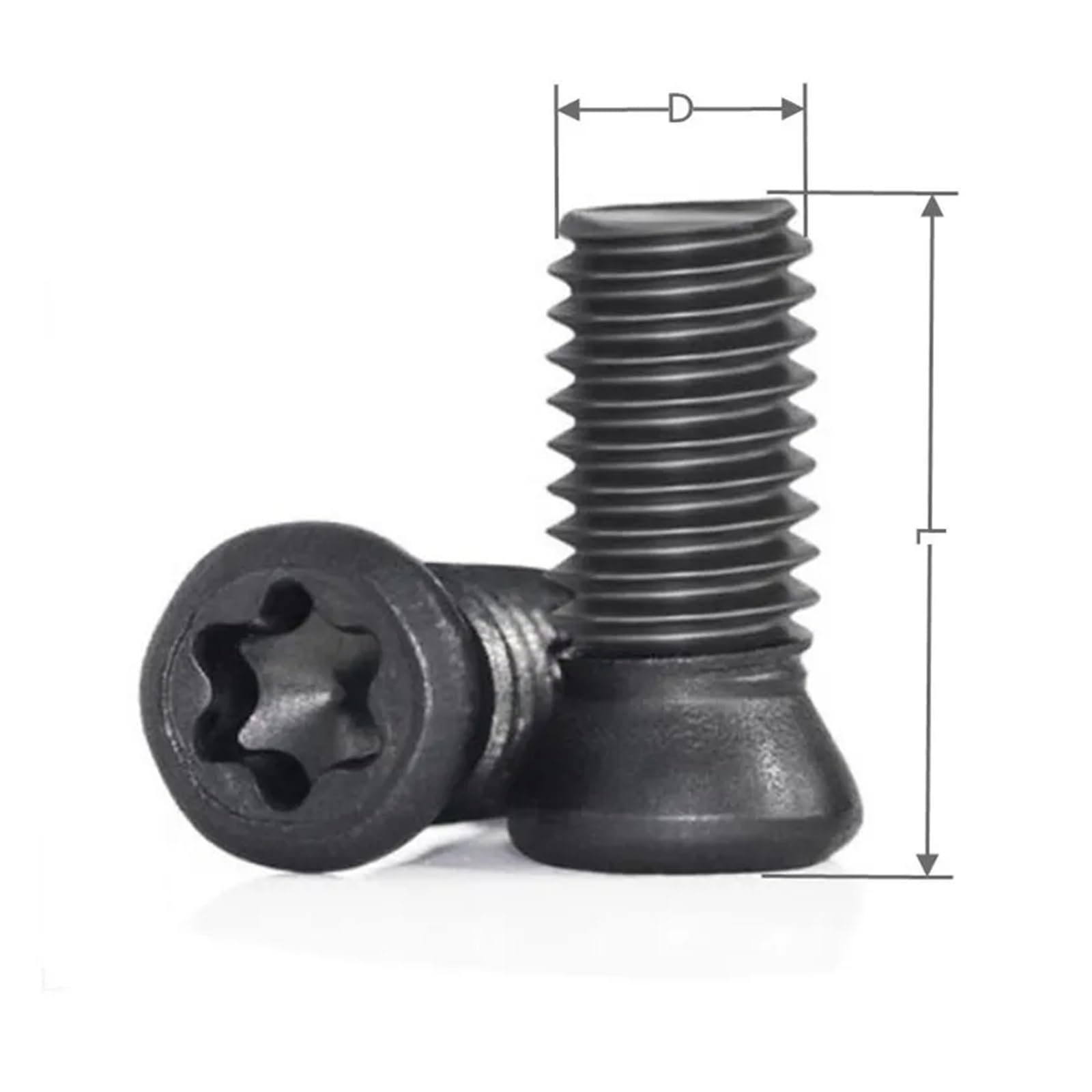 50 Stück CNC-Einsatz-Torx-Schraube aus legiertem Stahl der Güteklasse 12,9 M1,6 M1,8 M2 m2,2 M2,5 M3 M4 M4,5 M5 m6 for Ersetzen von Hartmetalleinsätzen(M4x8)