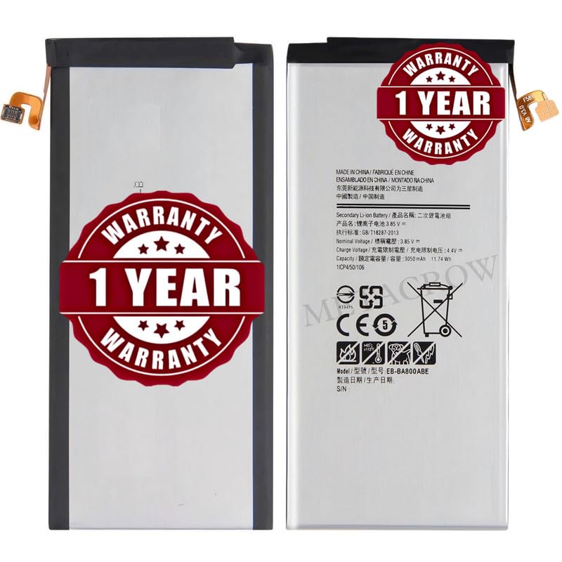 Image of Original EB-BA800ABE Battery Compatible for Samsung Galaxy A8 Duos (SM-A800F) - (3050mAh) - 1 Year Warranty CD4