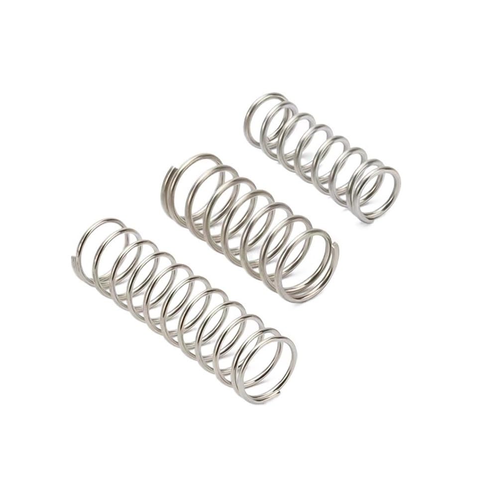 3 sztuk 0.8mm średnica drutu sprężyna ze stali nierdzewnej ściśnięte sprężyny pchanie cewki elastyczny elastyczny pierścień dociskowy 8mm-90mm długość 5mm-8mm OD(70mm,6mm)