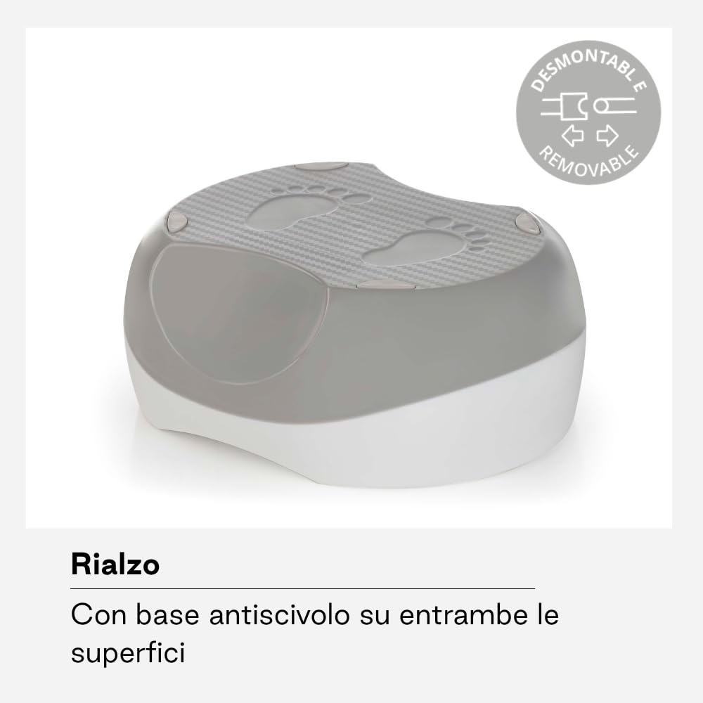 Jané Vasino Bambino 3 in 1, Vasino + Riduttore WC + Sgabello, Antiscivolo, Seduta Imbottita, da 18 Mesi fino a 50 kg