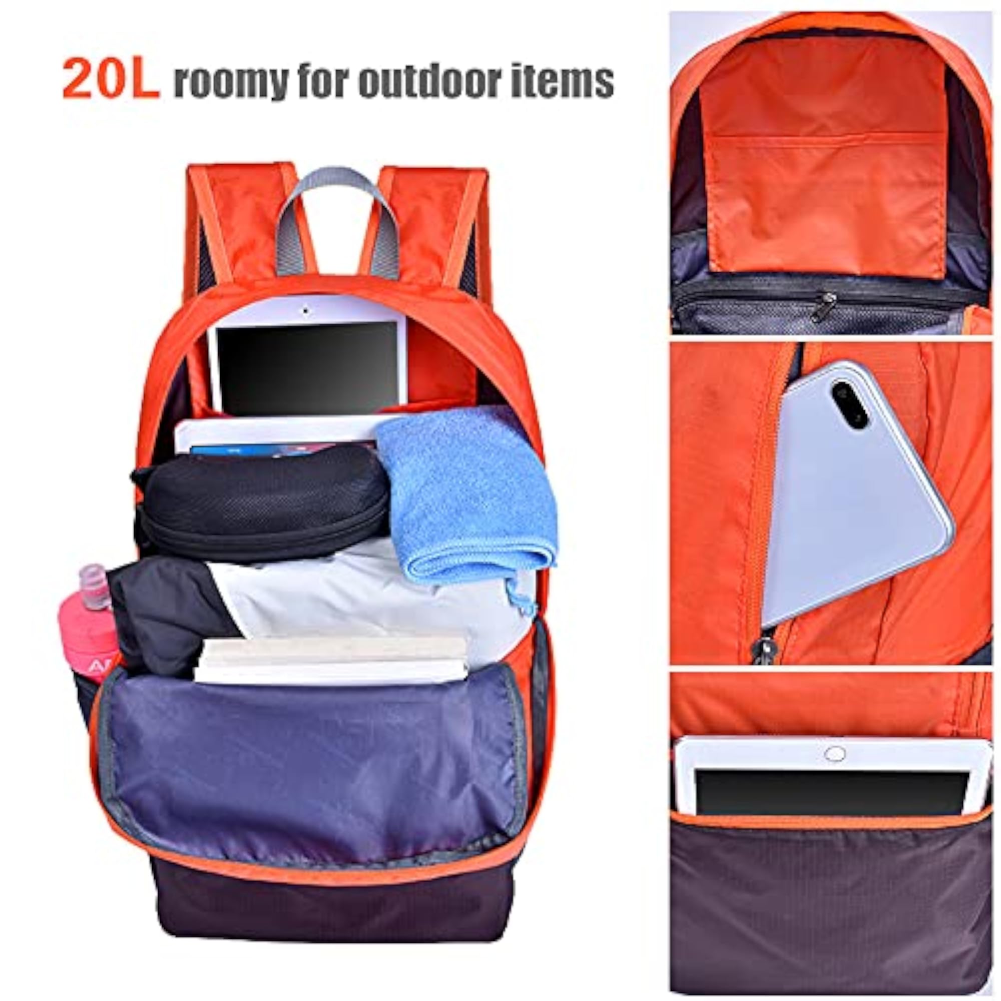20L Super Lightweight Outdoor Backpack, Water Resistant
