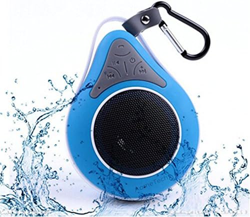 AomeTech Bluetooth Speaker, Waterproof Wireless Bluetooth Shower Speaker Outdoor Portable 3.0 Mini Speaker with Carabiner Showers,Bathroom, Pool, Boat, Car, Beach, and Outdoor Use Handsfree Mic for Iphone 4/4s,Iphone5/5s,Ipad,Ipod,Itouch,NexusSamsung Galaxy(blue)