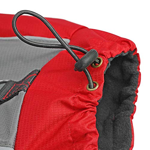 AxSpeed Hundebekleidung für Herbst und Winter, warm, gepolstert, wasserdichte Jacke (rot, M)