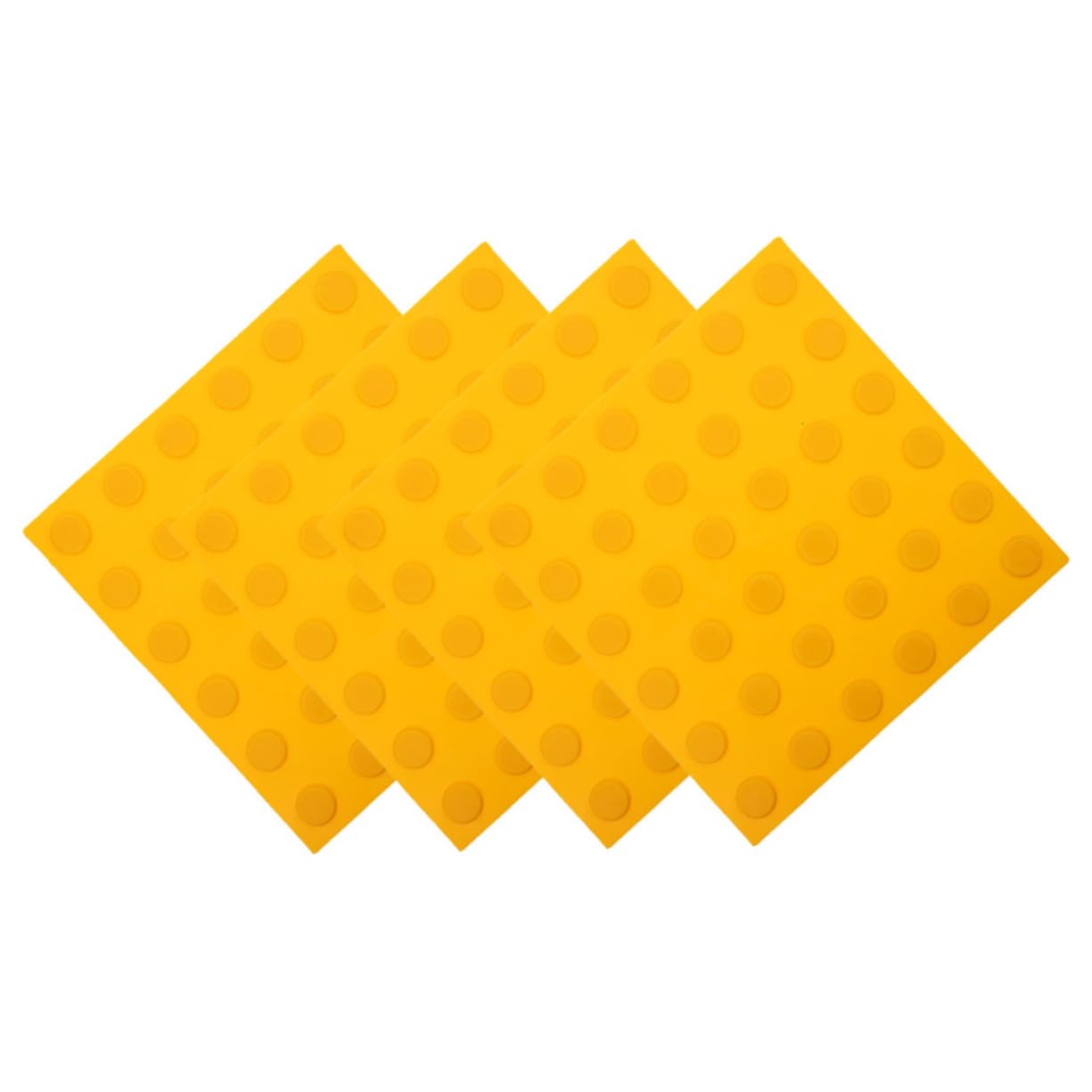 4pezzi Tappetino Braille in Pvc Antiscivolo con Texture a Puntini Sollevati per Percorsi Ciechi, per Stazioni della Metropolitana e Ambienti Esterni