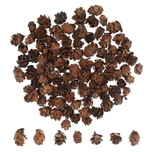 VALICLUD 100 Stück Mini Pinienzapfen Dekoration für Weihnachten Kreative Holz Pinienzapfen für Foto Requisiten und Festliche Anlässe