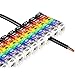ezitown 0-9 Coded Clip on Plastic Cable Identification Wire Cord Cable Marker C shape(KN-40) suitable wire 4mm2 Equal to AWG11 cable out diameter 4~6mm（150 Pieces in releasable poly bag）
