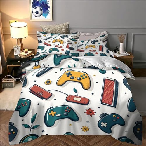 Drap de couette lavable machine anti-tache housse manettes de jeu 3D - 6