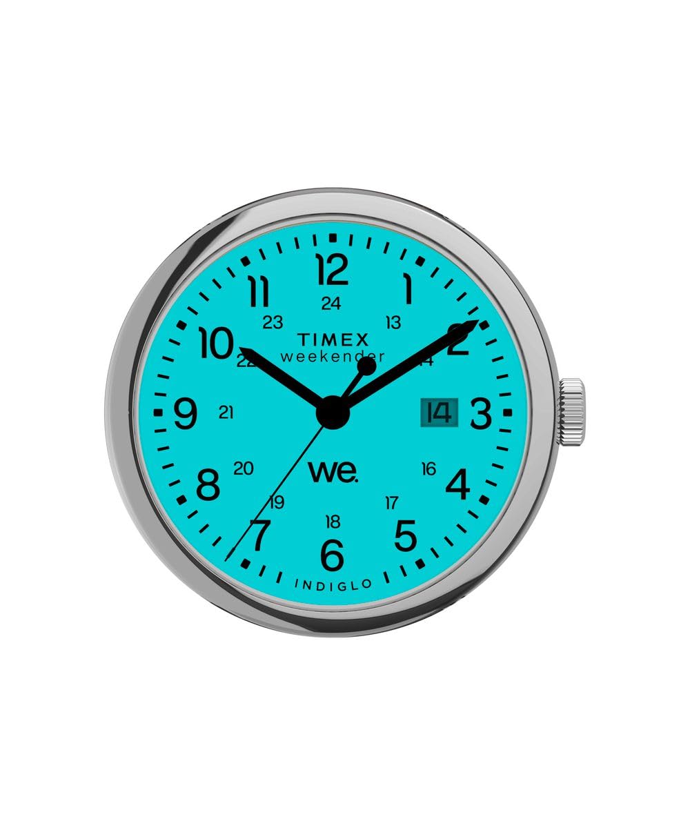 Timex Weekender Tw2W86100 Zegarek Męski, 40 mm, Czarny Pasek z Tkaniny, Czarna Tarcza i Koperta w Odcieniu Srebra
