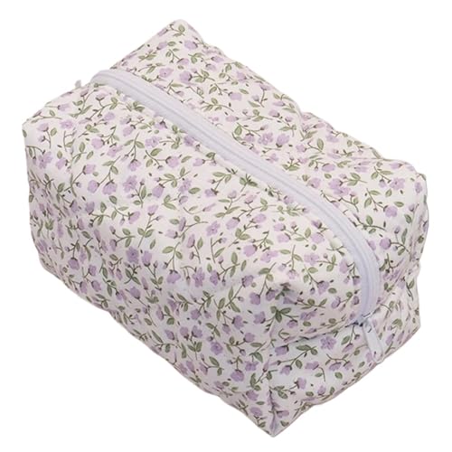 Bolsa de cosméticos for Mujer, Bolsa Maquillaje portátil con diseño Floral, Gran Capacidad, Aseo multifunción para Viaje, Piscina, Gimnasio(Pink)