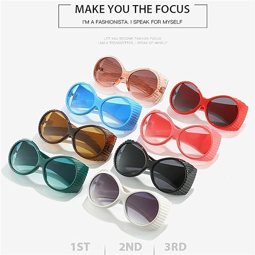 willochra Trendy Oversized Vintage Punk Goggle Sunglasses Women Y2K Round Wrap Around Eyewear Retro Shades UV4003