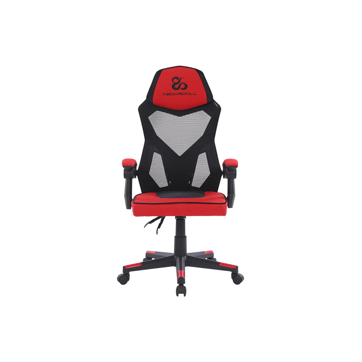 NEWSKILL Eros Silla Gaming ergonómica con Respaldo de Malla, Asiento Acolchado y Base metálica - Color Rojo