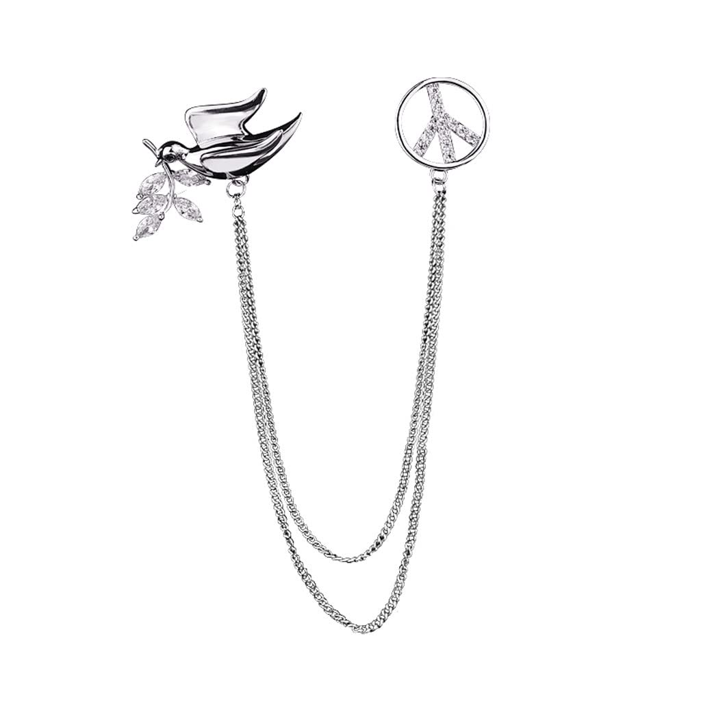 Brosche Broschennadeln Glückliche Schluckkette Broschen Luxus Atmosphäre Personalisierte Kragen Brosche Pin Herren Anzug Hemd Kragen Zubehör Frauen Broschen