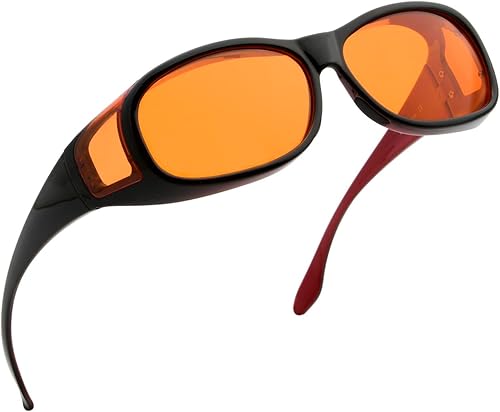 Fitover - Lentes de computadora con bloqueo de luz azul y lentes de dormir teñidos de naranja, negro y rojo disponible en Yaxa El Salvador