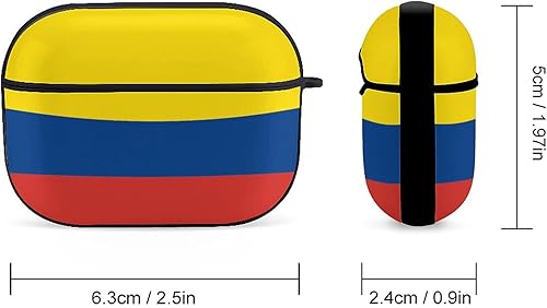 Miniatura 2 de Funda protectora compatible con AirPods Pro con bandera colombiana, bonita funda protectora a prueba de golpes con llavero, caja de carga