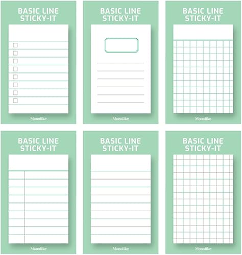 Miniatura 9 de Monolike Sketch Planning Ver.2 Sticky-it - Juego de 5 blocs autoadhesivos de notas adhesivas 50 hojas Planificación de bocetos Ver.2