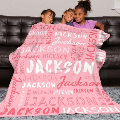 Personalized Name Blanket Customized Baby Blankets for Girls Boys Adults Monogrammed Blankets and Throws Christmas Birthday Mothers Fathers Valentines Day Gift
