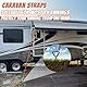 Sturmband Camping Markise,Sturmband für Vorzelt,Sturmsicherung Markise Wohnmobil,Abspanngurte Markise Wohnmobil, Sturmsicherung Vorzelt,Markise Abspannset,Wohnwagen hold down Side kit (Orange)