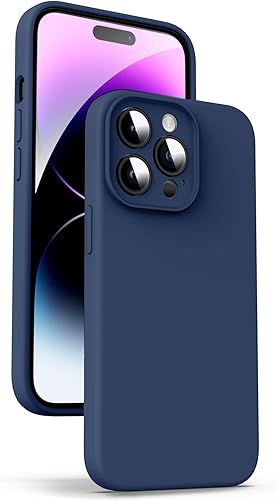 Miniatura 1 de Supdeal Funda de silicona líquida para iPhone 14 Pro Max  Protección completa de la cámara Forro de microfibra suave antiarañazos 4 capas cubierta
