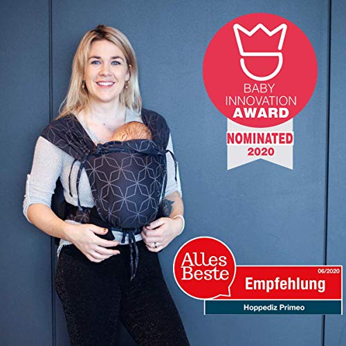 Hoppediz Babydrager Primeo, voor pasgeborenen vanaf de geboorte, buikdrager, rugdrager, 100% biologisch katoen, sapporo - Image 6