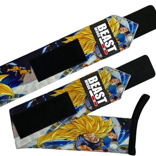 Image of STEIGEN FITNESS inchFIRE inch Wrist Support Wraps,Wrist Bands For Exercise,Wrist Straps For Gym (GOKU SAIYAN)