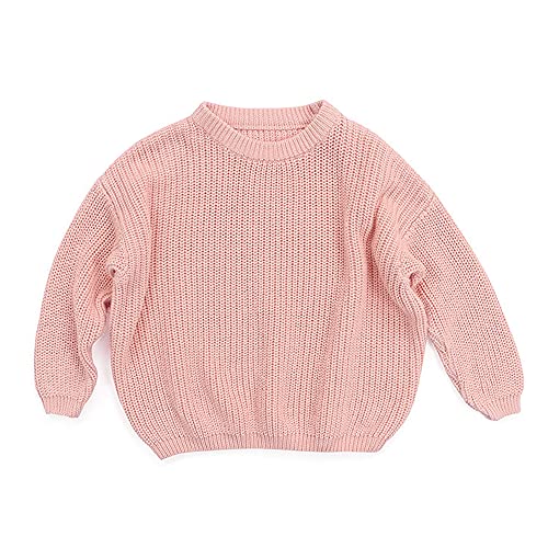 Chengchuang Newborn Baby Girls Boys Sweatshirt Blouse Pullover Knit Sweater Warm Crewneck Long Sleeve Tops For Infant Toddler (Pink, Age 12-18 Months) #TOP3