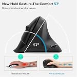 DELUX Ergonomic Mouse Wireless for Small Hands, Vertical Mouse for Carpal Tunnel, 75g Lightweight, 4000 DPI, 6 Buttons, 2.4G, for Window, MacOS, Laptop (M618Air GX-Black)