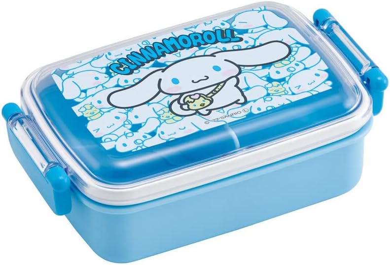 Skater Cinnamoroll Bento Lunch Box (15oz) - Cute Lunch Carrier with Secure 2-Point Locking Lid - Authentic Japanese Design - Durable, Microwave and Dishwasher Safe - Friends