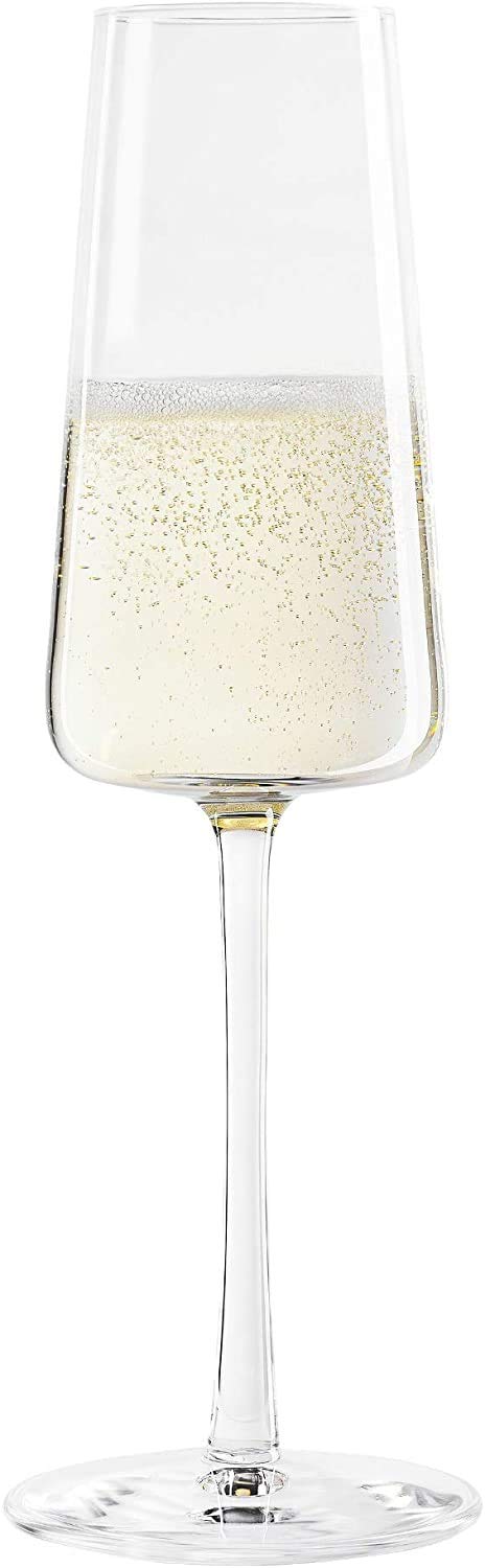 Stolzle Lausitz Power German Made Crystal Champagne Flute Glass, Set of 4