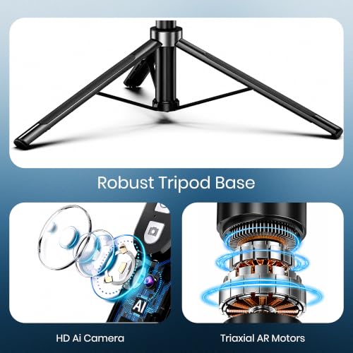 Image of Simpex (SST-003) AI-Powered Selfie Stick for Mobile, Auto Face Tracking Tripod with 360 Auto Rotating Selfie Stick, 64-inch /163 cm Long Aluminum Extension for Mobile & Camera with Quad-Leg Stability