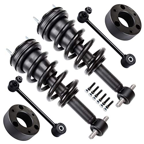 SCITOO 6pcs Suspension Kit 3 inch Leveling Lift Shock Absorber Sway Bar End Link Fit 2007-2013 For Chevy Avalanche 2007-2011 For Chevy Suburban 1500 2007-2013 For Chevy Tahoe 2007-2013 For GMC Yukon