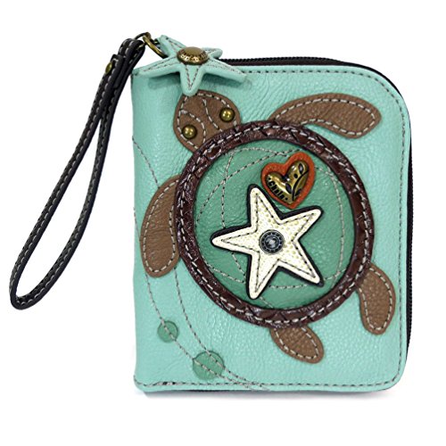 Image of CHALA Zip Around Wallet, Wristlet, 8 Credit Card Slots, Sturdy Pu Leather