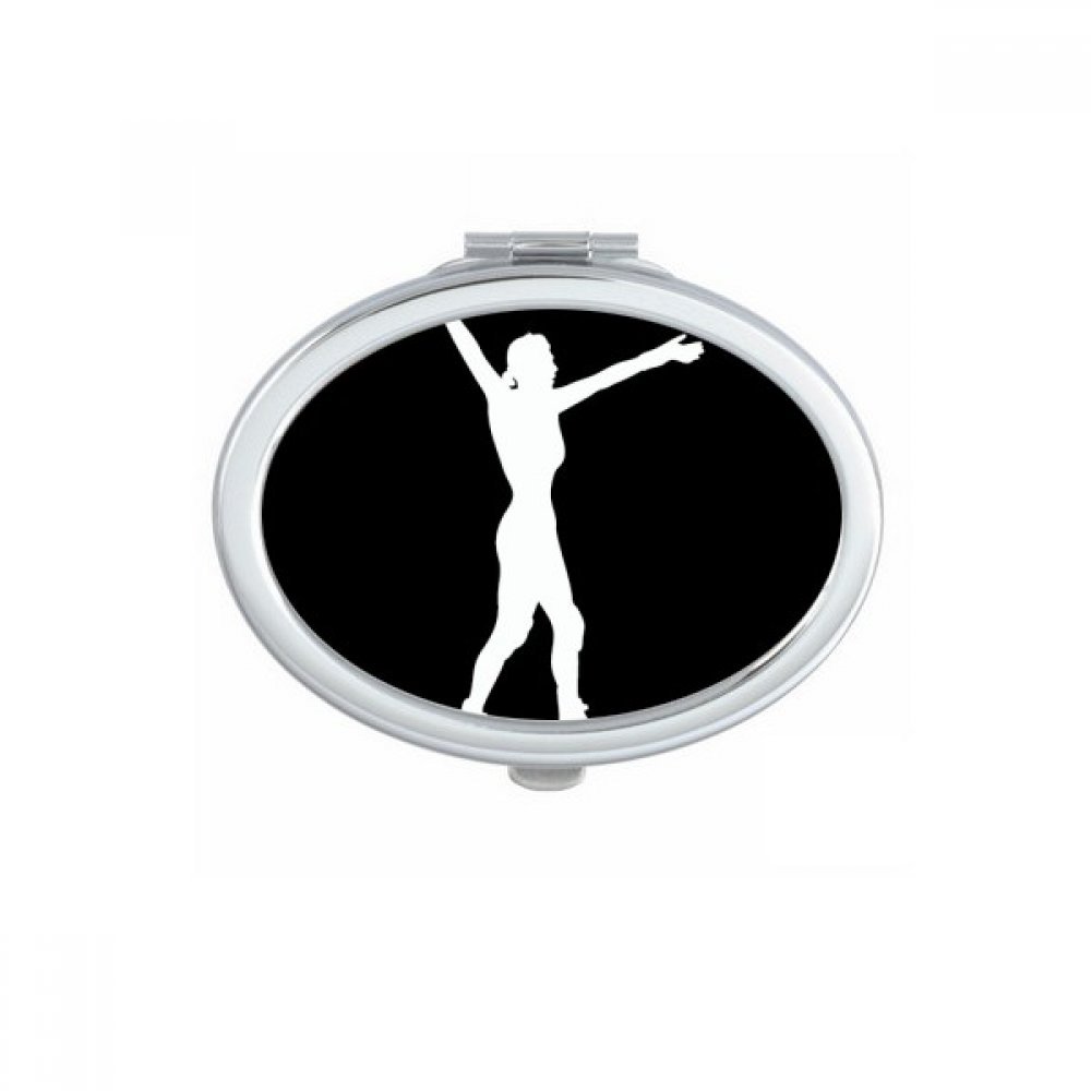 Miroir de poche carré Noyer Gâteau de Lune maquillage compact portable à la main multicolore