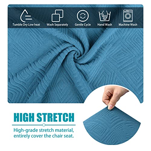Life Magic Chair Covers For Dining Room Set Of 6 Steel Blue Stretch Slipcovers Chairs Covers Kitchen Chair Covers #TOP4